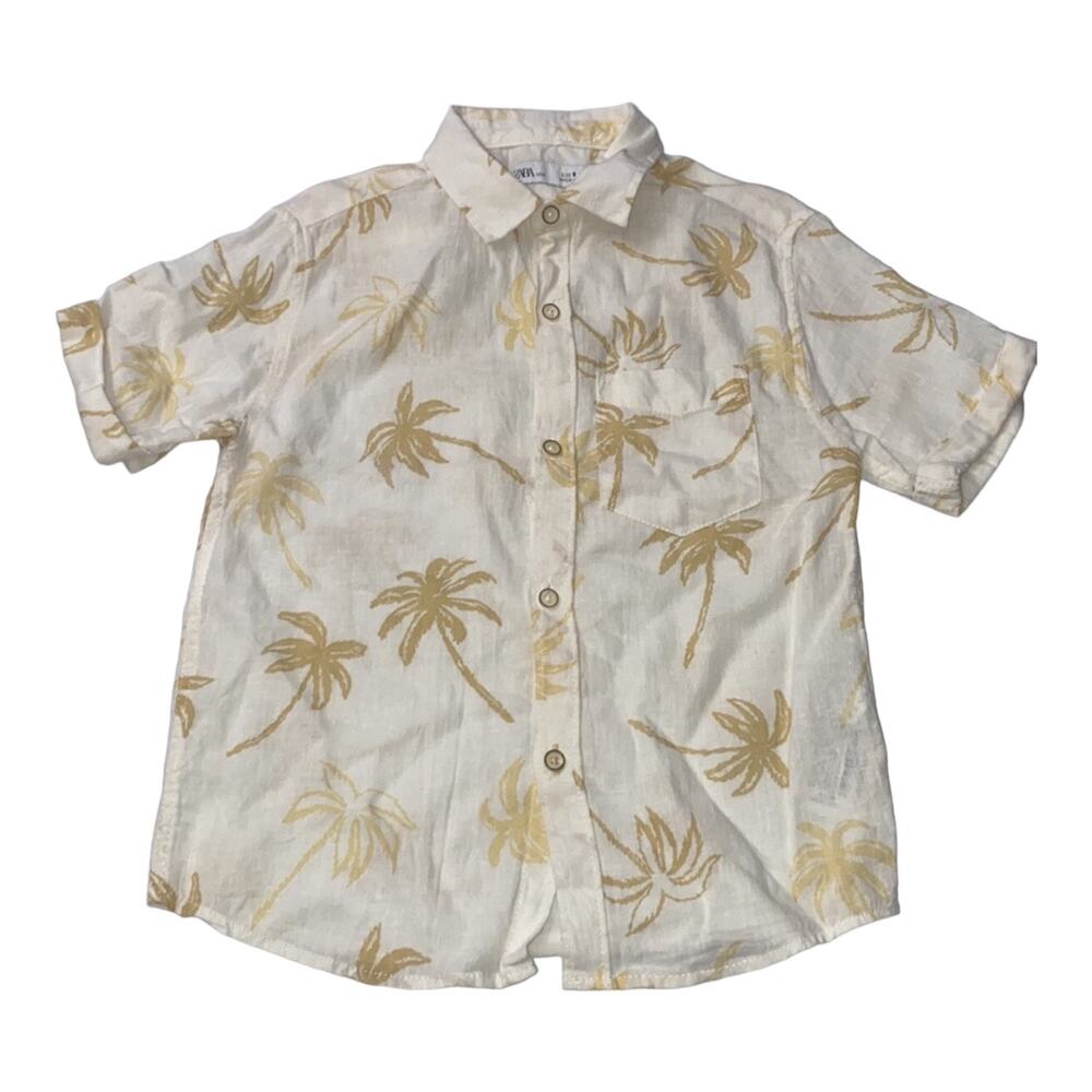 Zara button down palm tree shirt